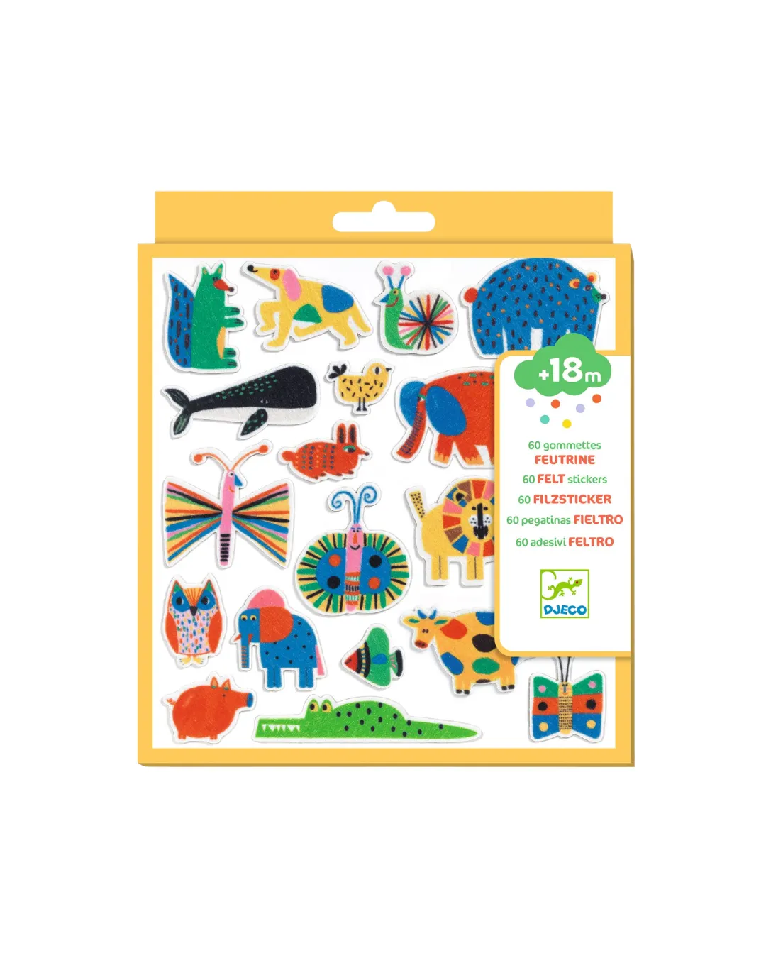 Djeco - filcowe naklejki dla maluchów ZWIERZAKI