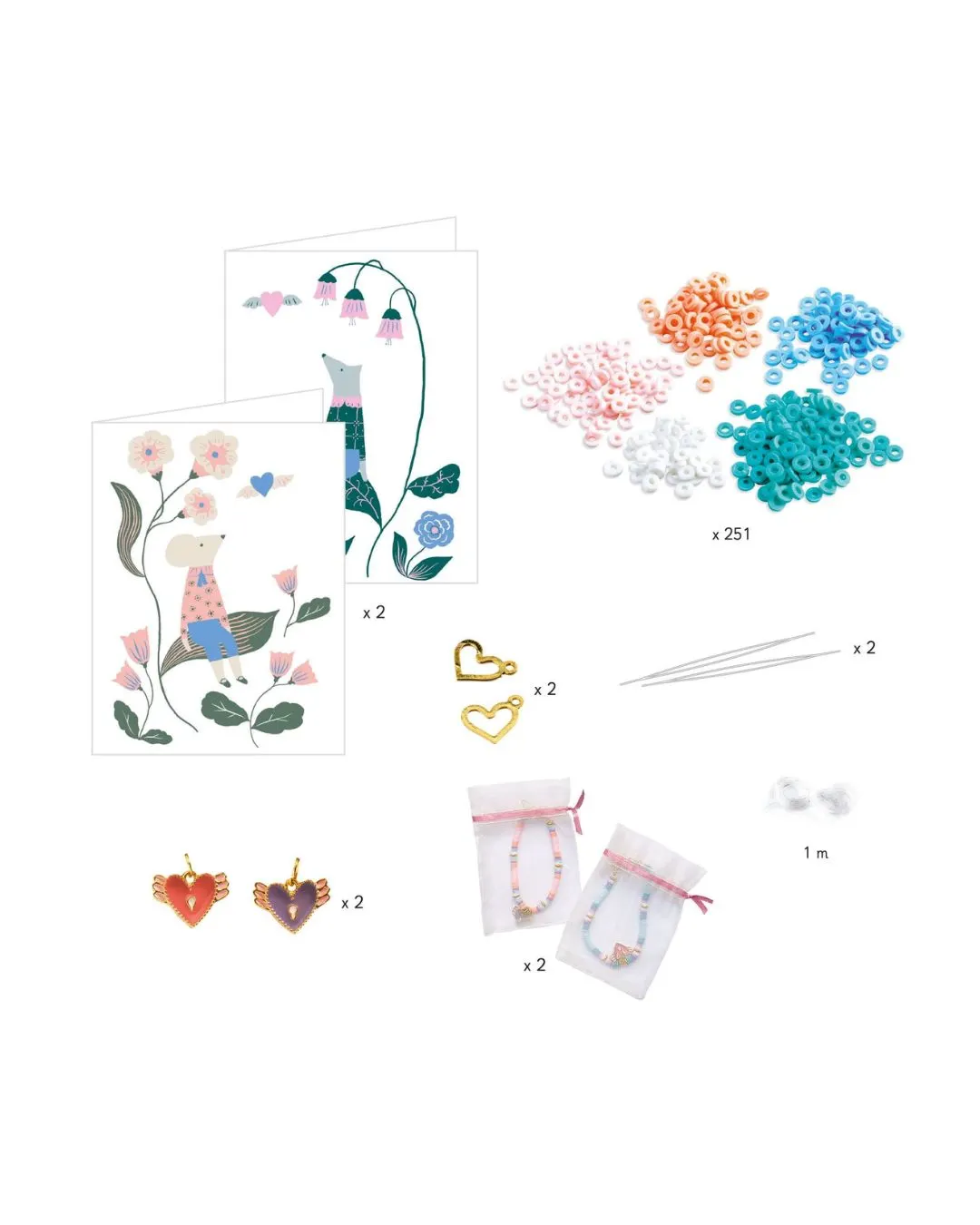 Zestaw do tworzenia bransoletki przyjaźni Djeco Serca