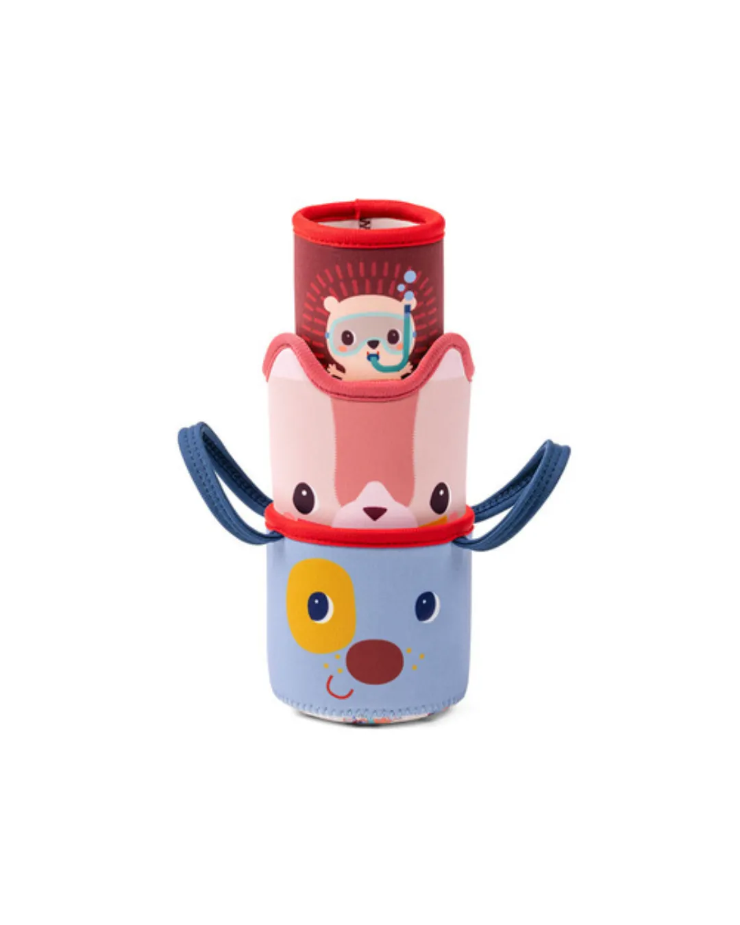 Lilliputiens - 3 kubeczki do kąpieli Piesek Jules 6m+ Lilliputiens - 3 kubeczki do kąpieli Piesek Jules 6m+