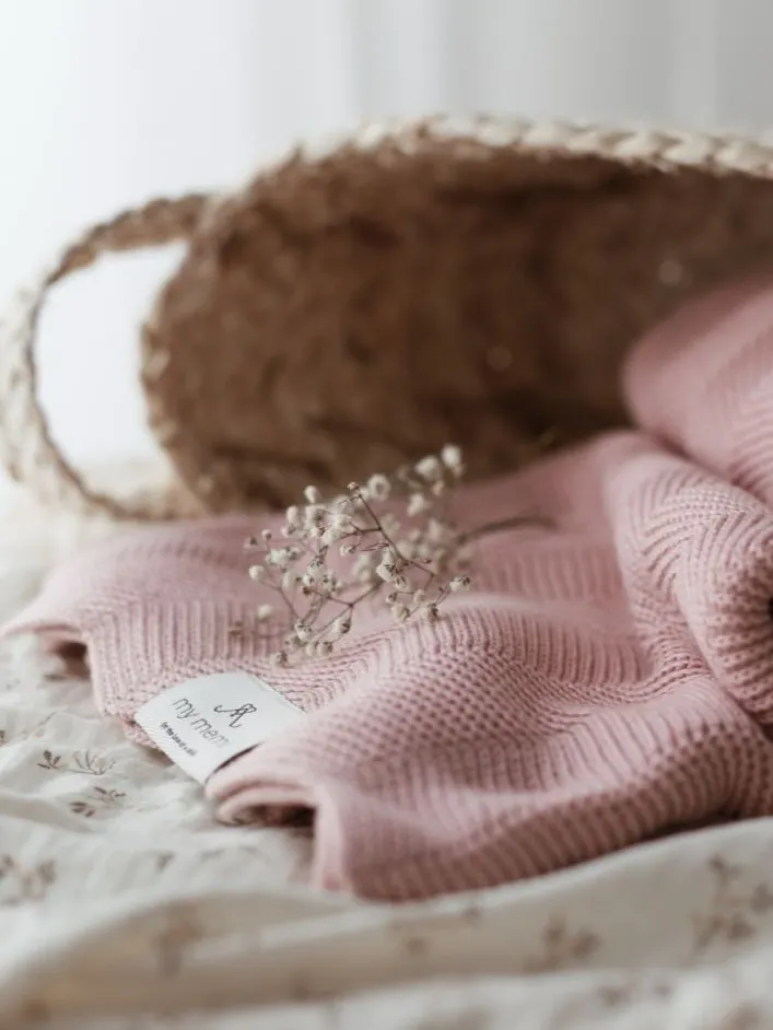 My Memi - bambusowy kocyk 80x100 fir Powder Pink My Memi - bambusowy kocyk 80x100 fir Powder Pink