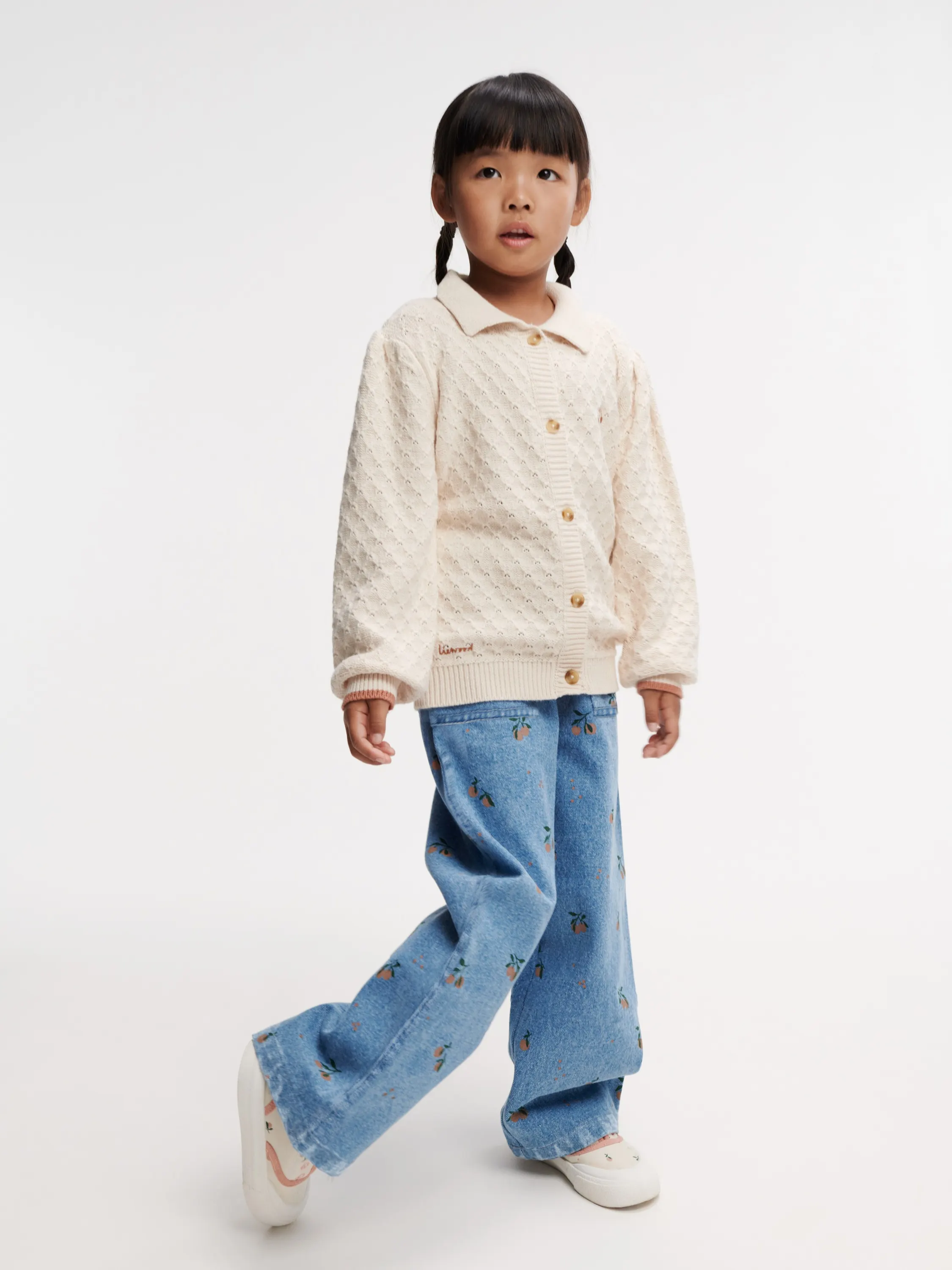 Liewood - kardigan dzianinowy dziecięcy Jane sandy