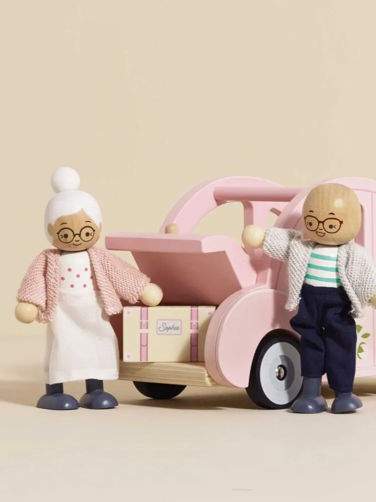 Le Toy Van - Drewniany różowy samochód retro Sophie