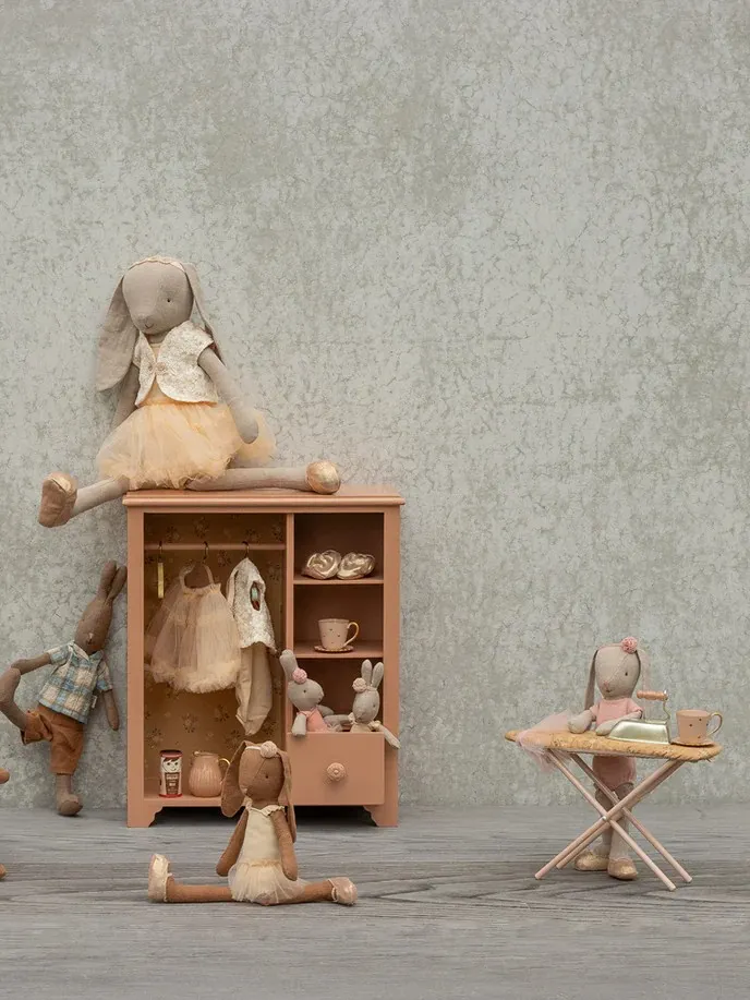 Maileg - żelazko i deska do prasowania dla myszek pudrowe Maileg - żelazko i deska do prasowania dla myszek pudrowe