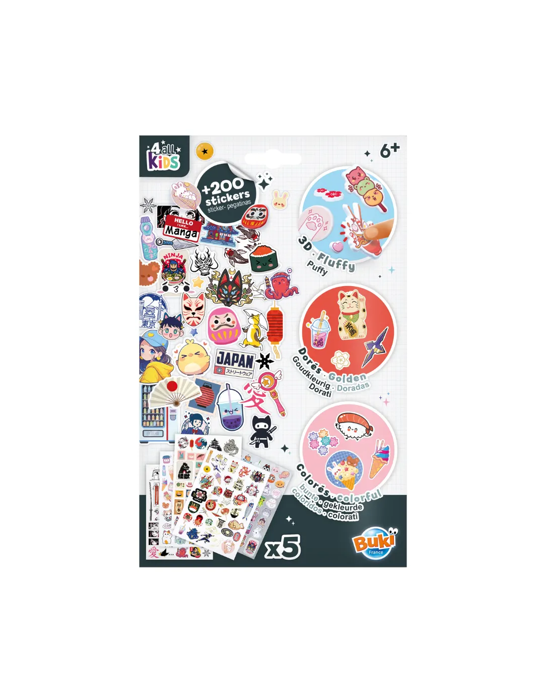 Buki - zestaw naklejek +200 MANGA
