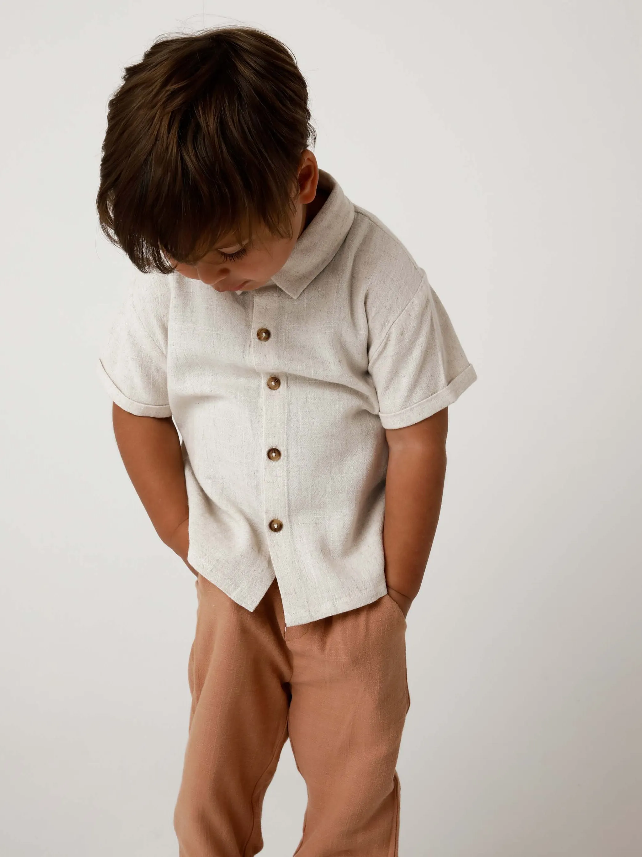 Donsje - koszula dziecięca Brammie Warm White Melange