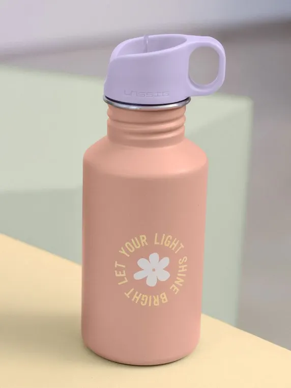 Lassig - bidon ze stali nierdzewnej z ustnikiem i uchwytem 500 ml Pattern Party Rose/Lilac Lassig - bidon ze stali nierdzewnej z ustnikiem i uchwytem 500 ml Pattern Party Rose/Lilac