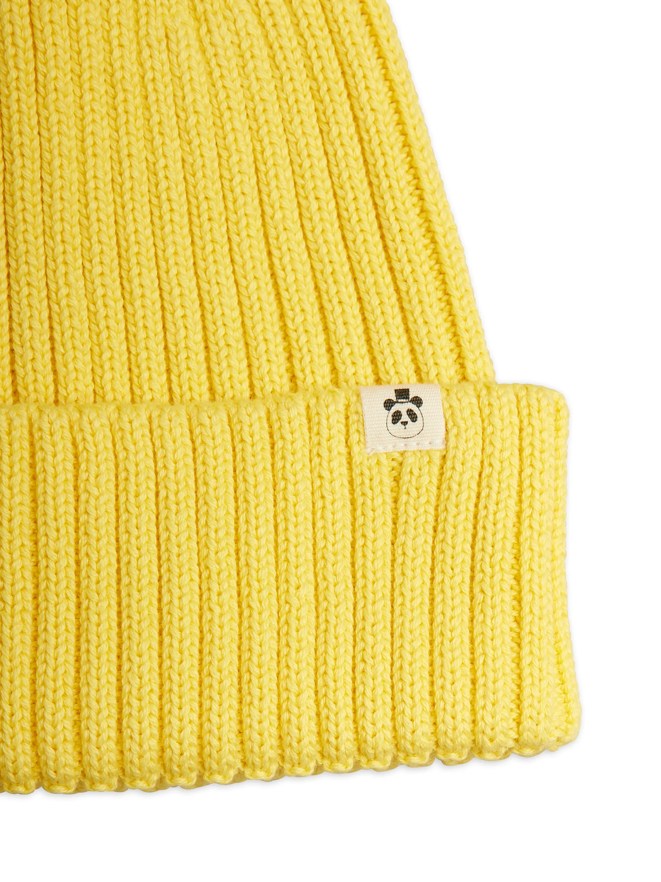 Mini Rodini - bawełniana czapka beanie żółta Mini Rodini - bawełniana czapka beanie żółta
