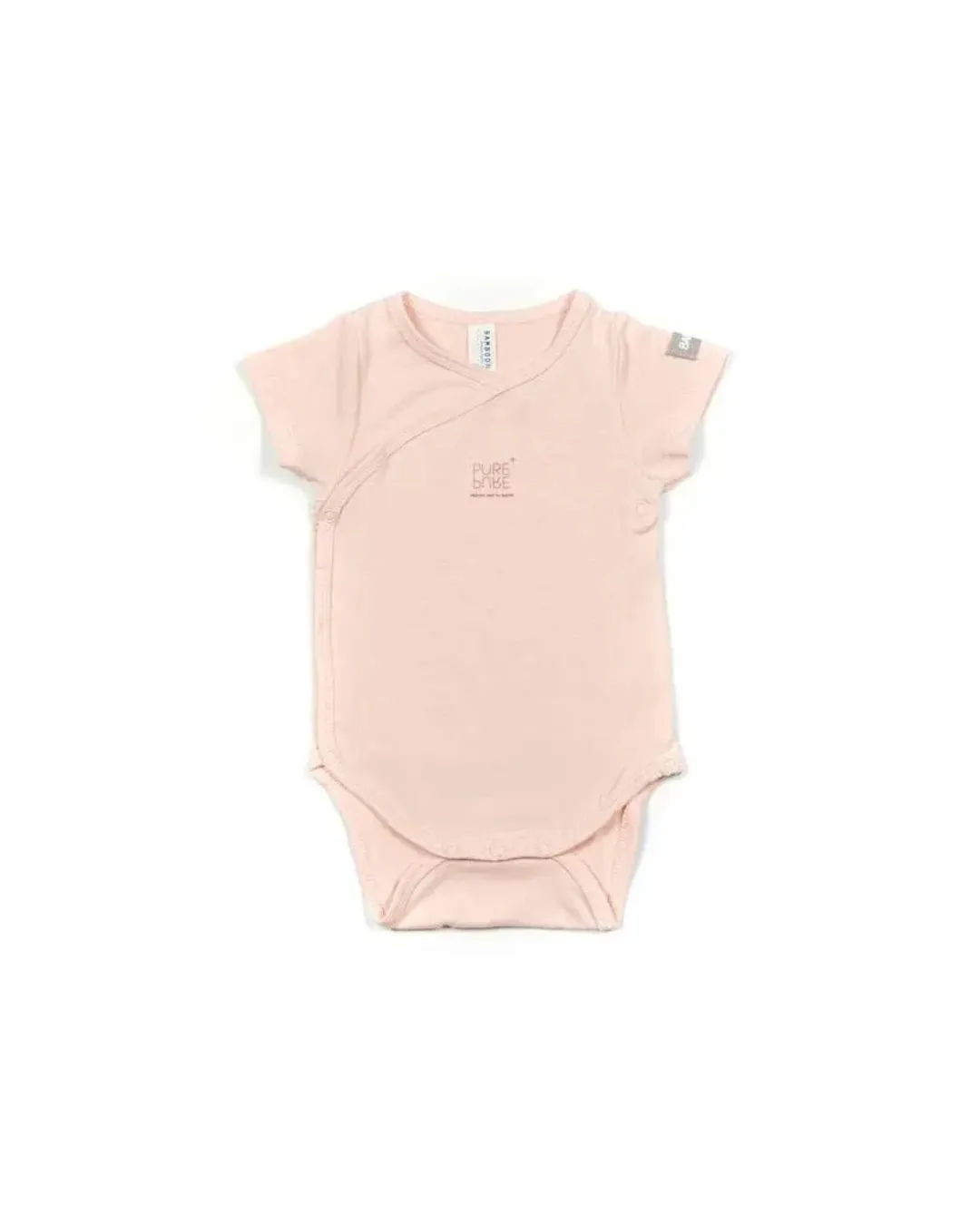 Bamboom - bambusowe body z krótkim rękawem różowe