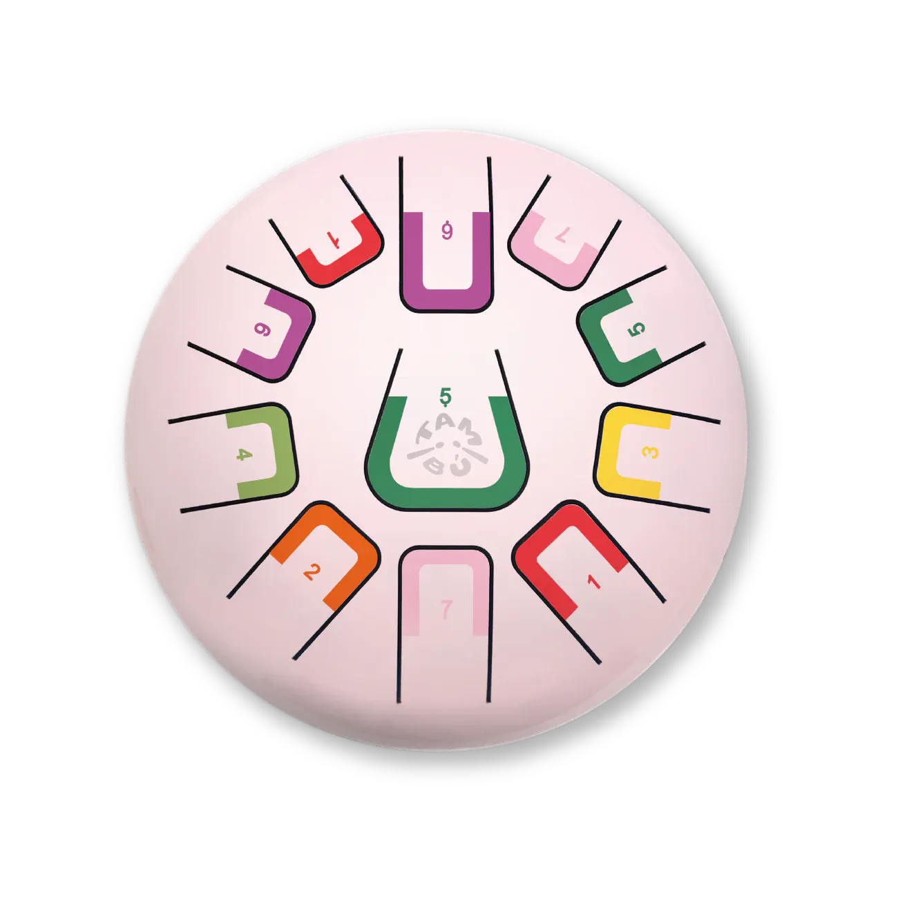 Tambú - bębenek językowy stalowy 8 calowy 11 tonowy - instrument muzyczny - Rosa Mat - Coral Reef