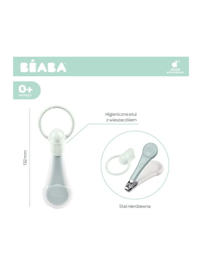 Beaba - cążki do obcinania do paznokci w etui Green Blue