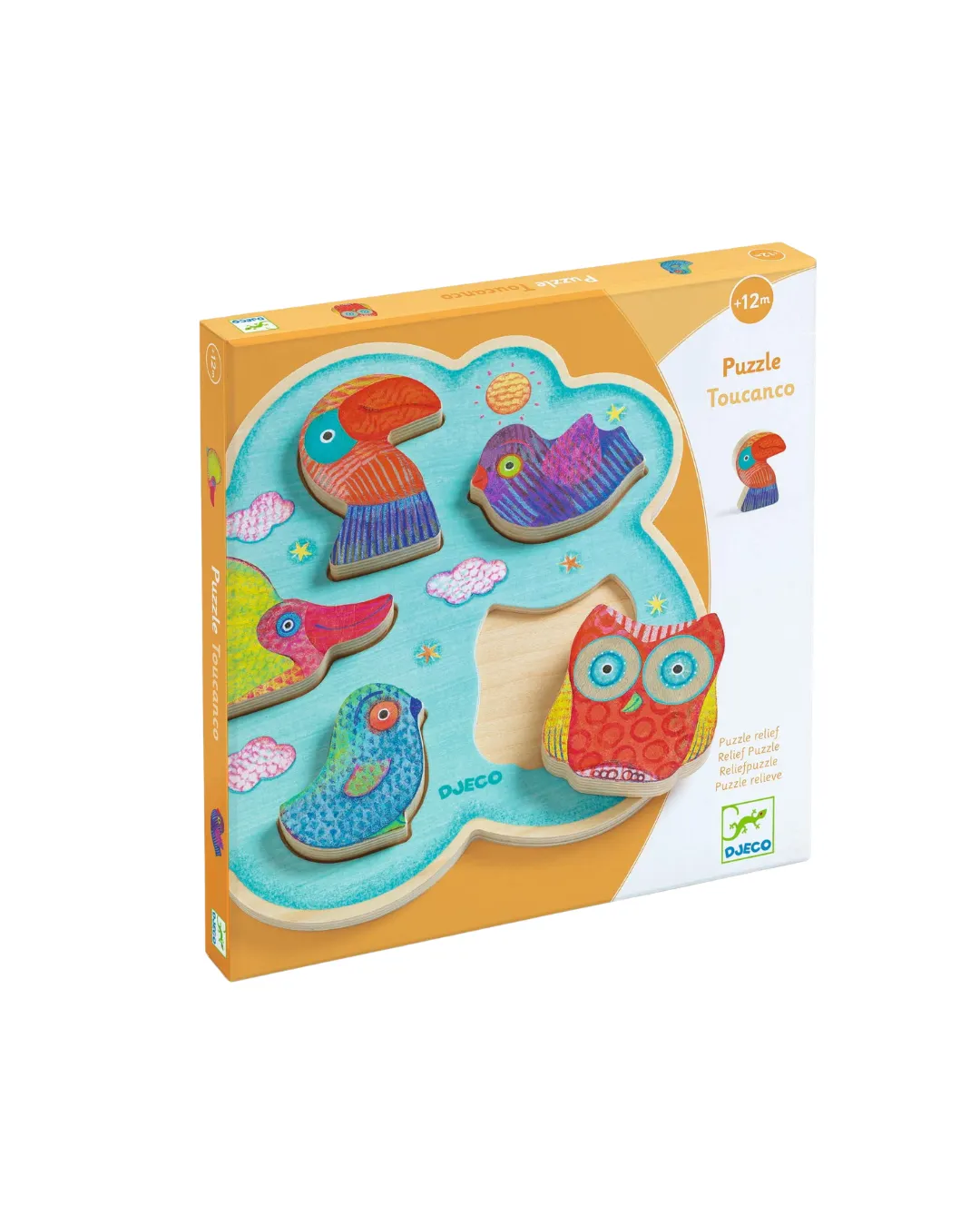 Djeco - drewniane puzzle Toucanco