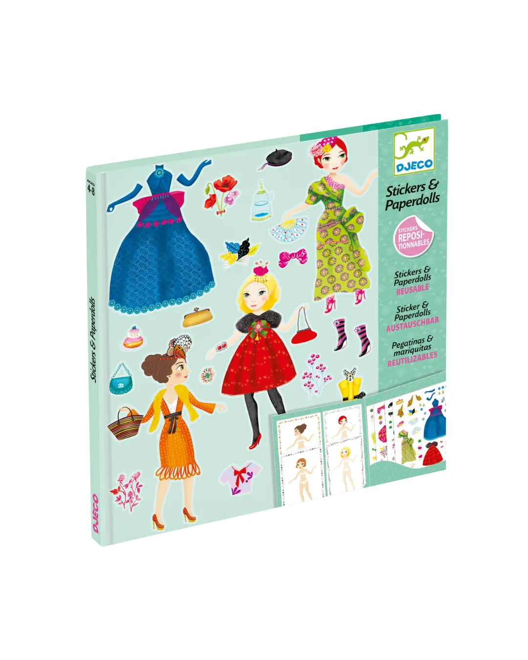 Djeco - zestaw kreatywny dla dzieci z naklejkami Moda Djeco - zestaw kreatywny dla dzieci z naklejkami Moda