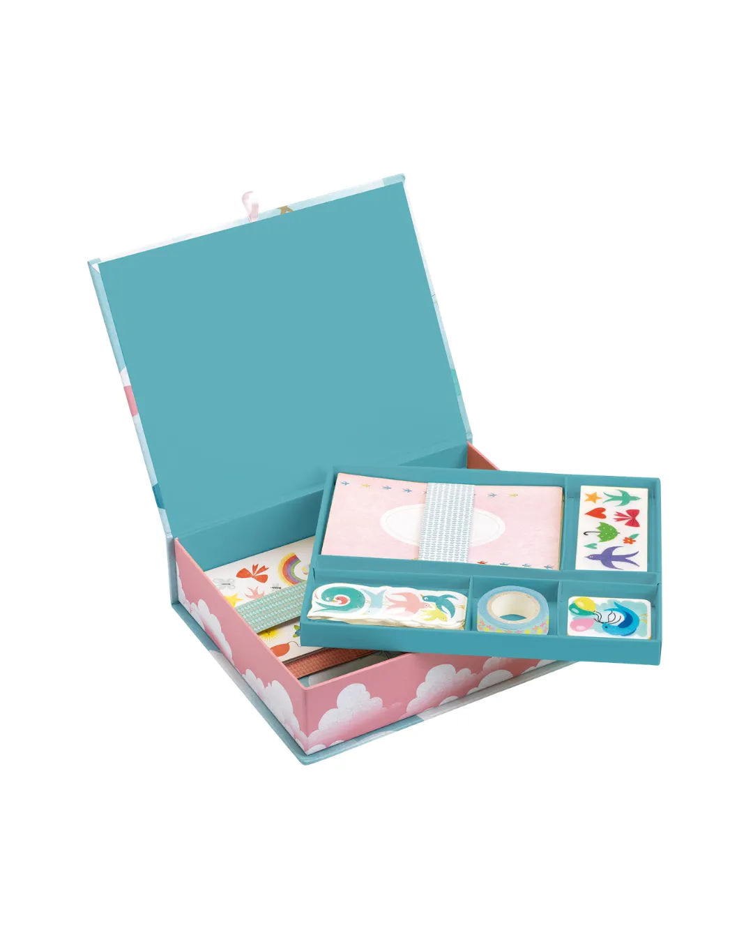 Djeco - zestaw papierniczy dla dzieci w kuferku Charlotte Djeco - zestaw papierniczy dla dzieci w kuferku Charlotte