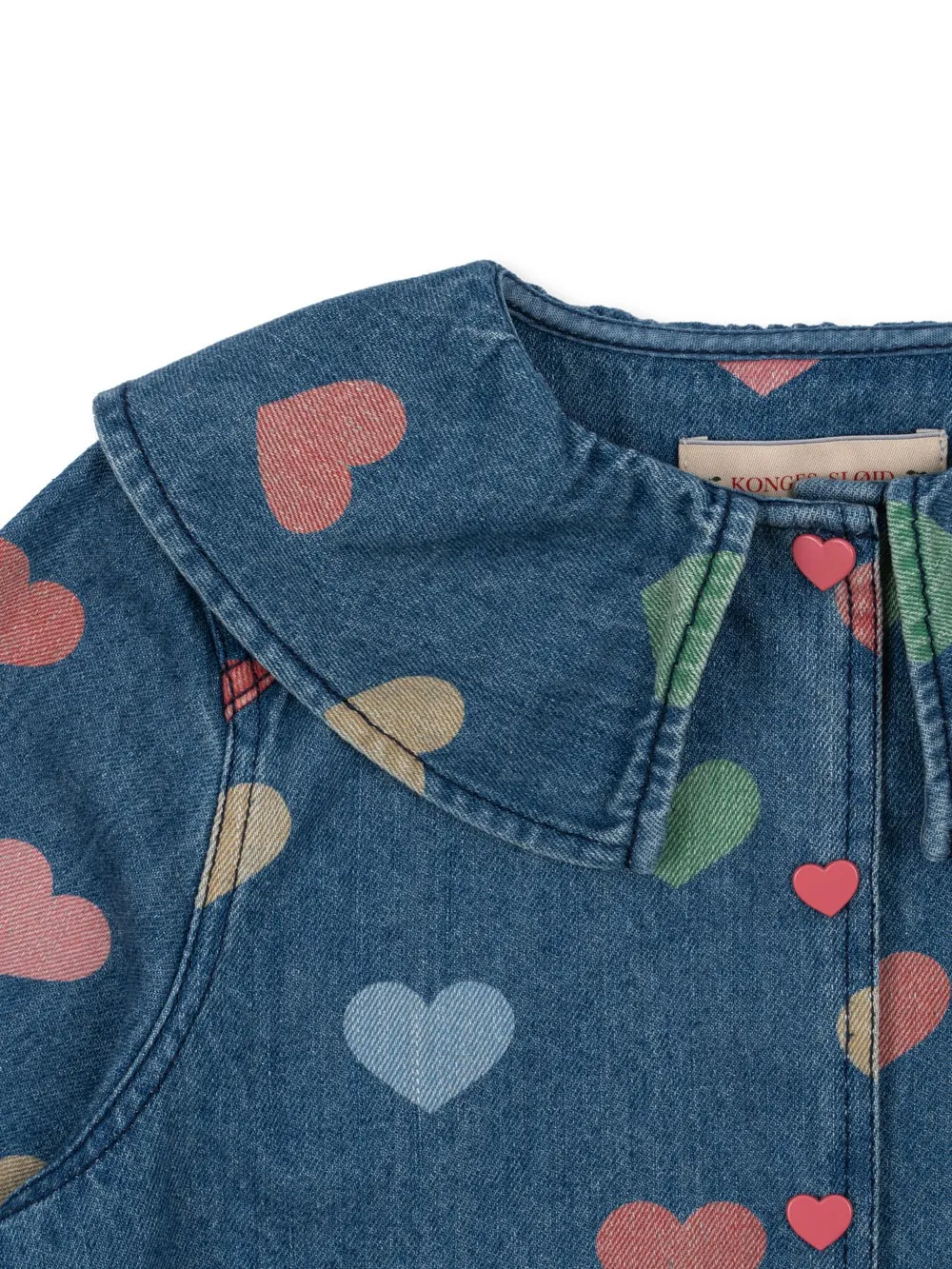 Konges Sløjd - kurtka jeansowa dziecięca Magot Denim Shirt GOTS Bon Coeur Colore Konges Sløjd - kurtka jeansowa dziecięca Magot Denim Shirt GOTS Bon Coeur Colore