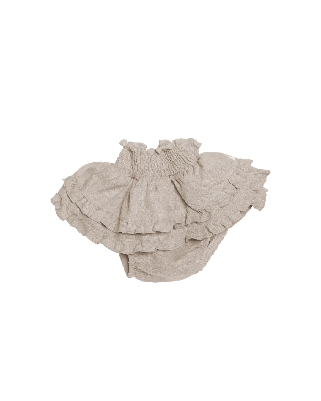 Donsje - lniane bloomersy Vaibi Soft Taupe