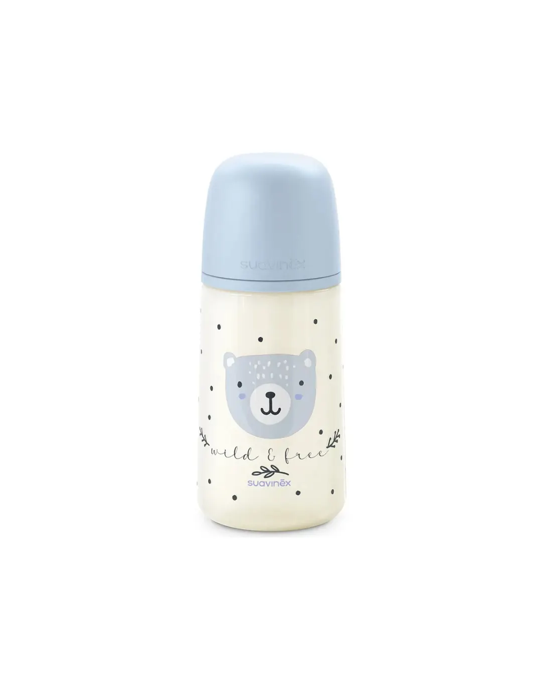 Suavinex - butelka SX Pro 270 ml, przepływ średni M Wild & Free niebieska