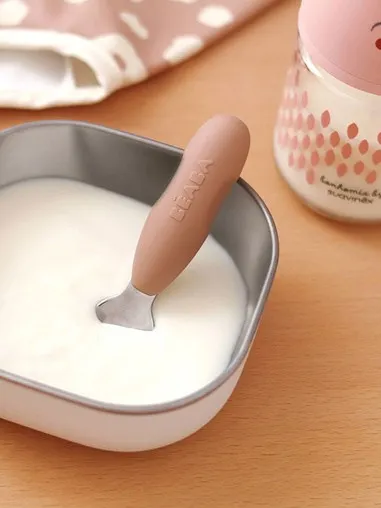 Beaba - zestaw pierwszych sztućców ze stali nierdzewnej Praline