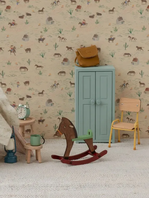 Maileg - konik na biegunach dla myszek Ciemny brąz