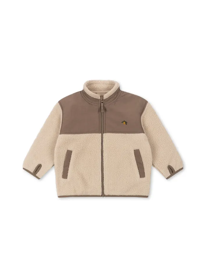 Konges Sløjd - kurtka dziecięca Flynn Fleece Jacket GRS Oxford Tan