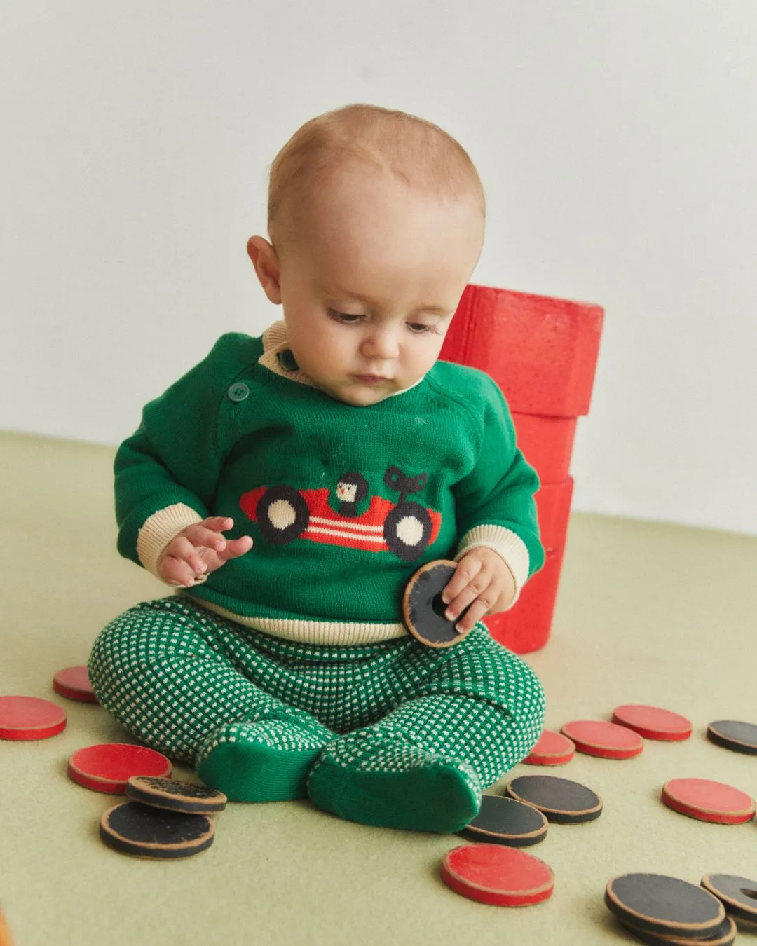 BOBO CHOSES - sweterek niemowlęcy Race Car BOBO CHOSES - sweterek niemowlęcy Race Car