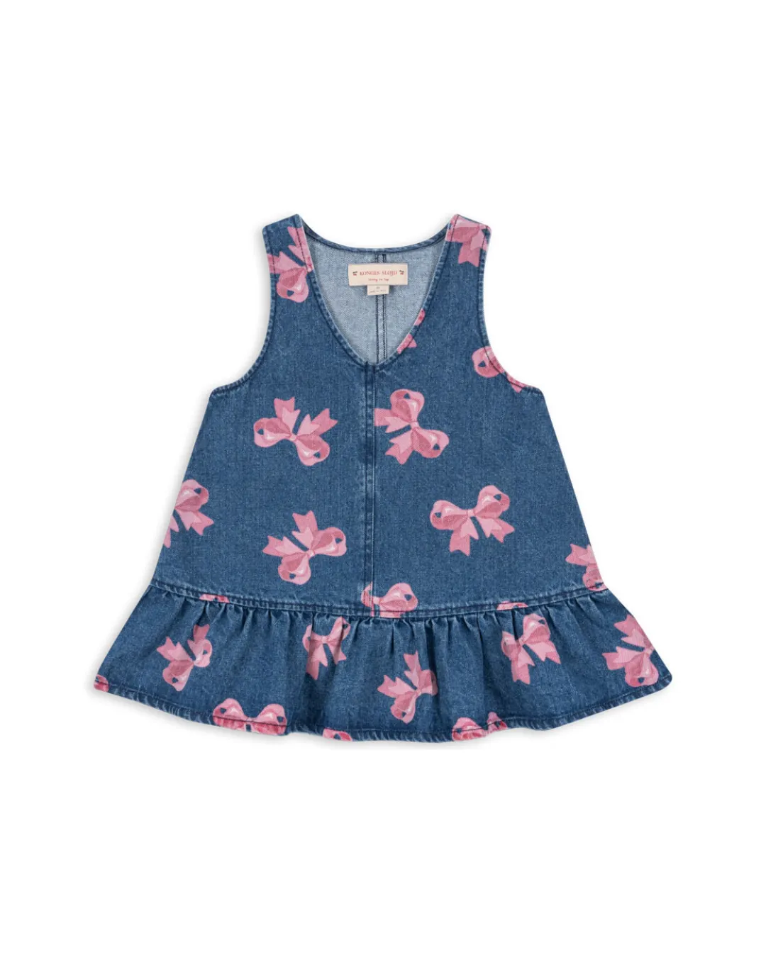 Konges Sløjd - sukienka jeansowa dziecięca Magot Dress Gots Bella Bow Konges Sløjd - sukienka jeansowa dziecięca Magot Dress Gots Bella Bow