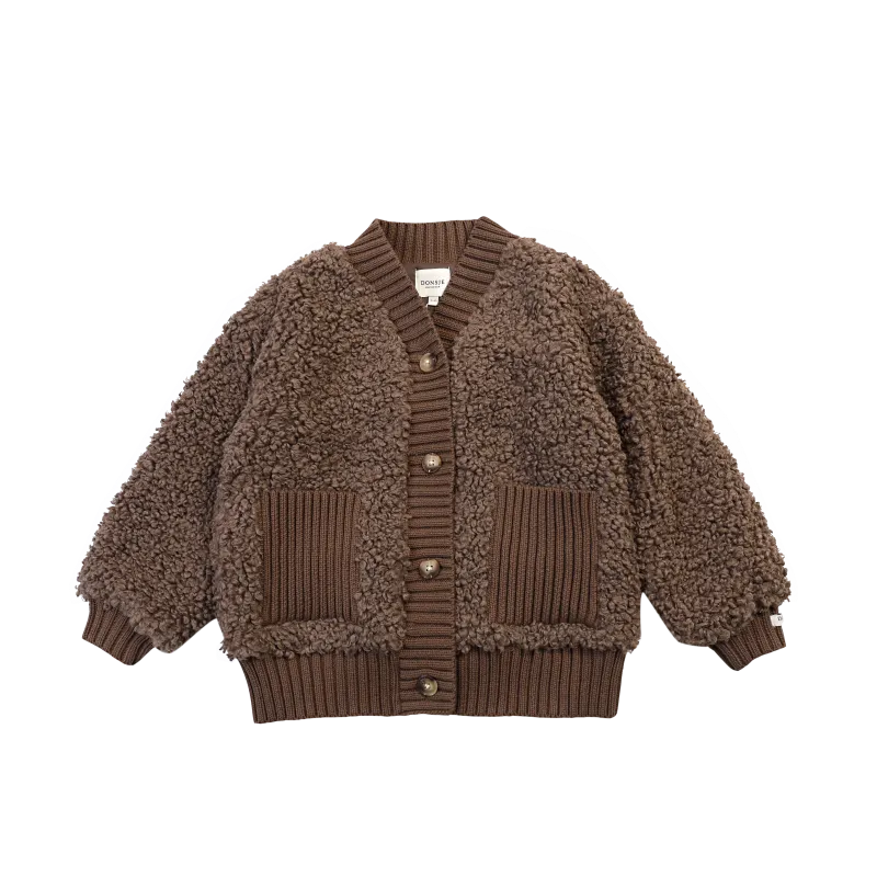 Donsje - kardigan dla malucha Olaan Toffee teddy