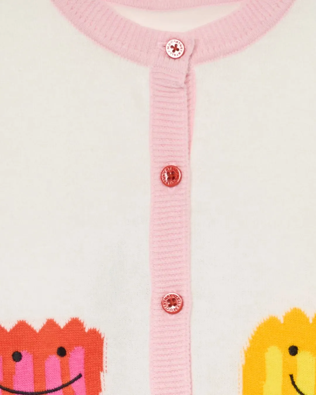 Stella McCartney - kardigan z uśmiechniętymi żelkami Stella McCartney - kardigan z uśmiechniętymi żelkami