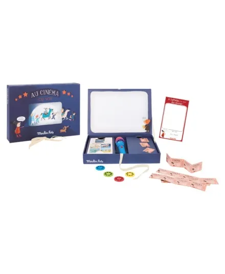 Moulin Roty - zestaw latarka z projektorem 5 opowieści Kino Au Cinema Moulin Roty - zestaw latarka z projektorem 5 opowieści Kino Au Cinema