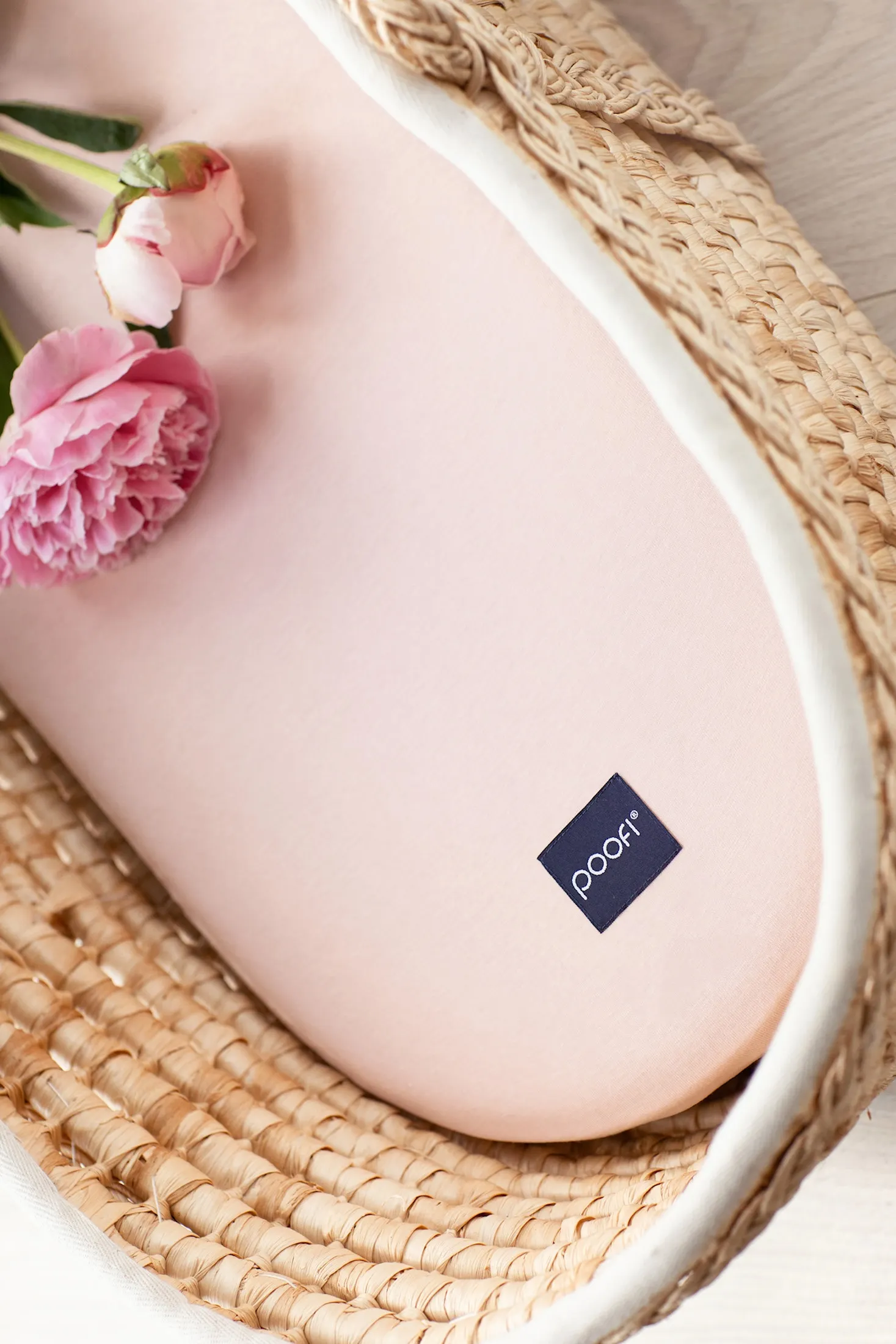 Poofi - prześcieradło do wózka Organic Pudrowy Poofi - prześcieradło do wózka Organic Pudrowy