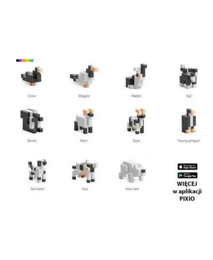 Pixio - klocki magnetyczne Black & White Animals Story Series Pixio - klocki magnetyczne Black & White Animals Story Series
