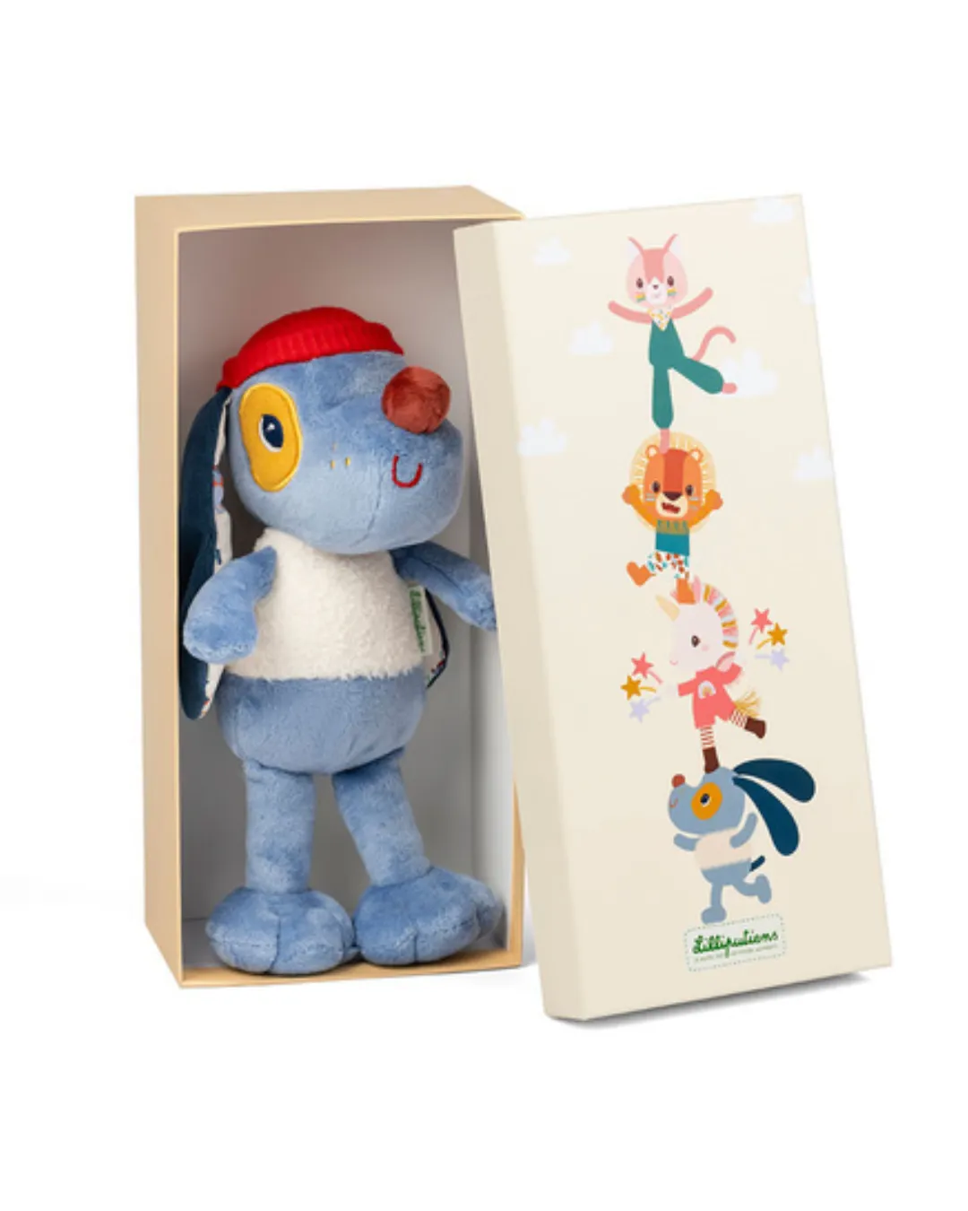 Lilliputiens - przytulanka w ozdobnym pudełku Piesek Jules 3m+ Lilliputiens - przytulanka w ozdobnym pudełku Piesek Jules 3m+