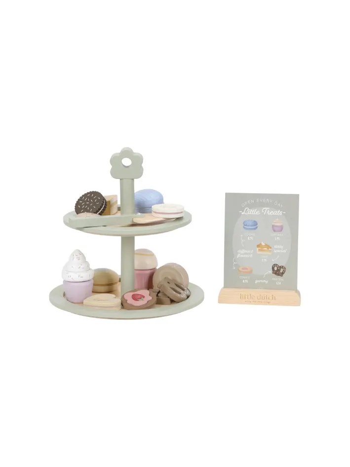 Little Dutch - drewniana patera z ciasteczkami FSC Little Dutch - drewniana patera z ciasteczkami FSC