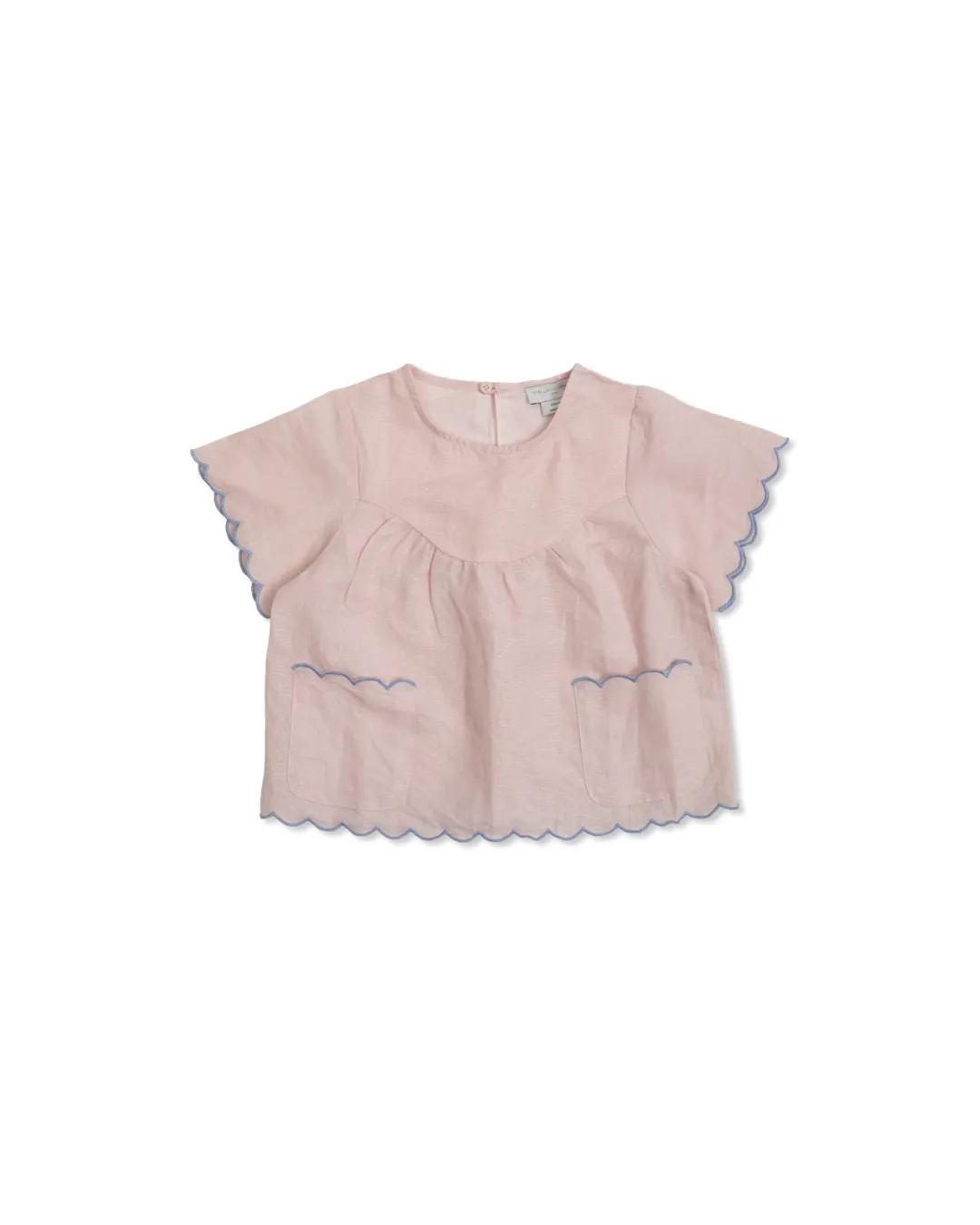 Stella McCartney - różowy t-shirt z kieszonkami Stella McCartney - różowy t-shirt z kieszonkami