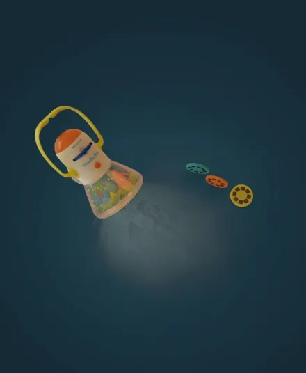 Moulin Roty - projektor z funkcją lampki dla dzieci 2w1 Les Schmouks Moulin Roty - projektor z funkcją lampki dla dzieci 2w1 Les Schmouks