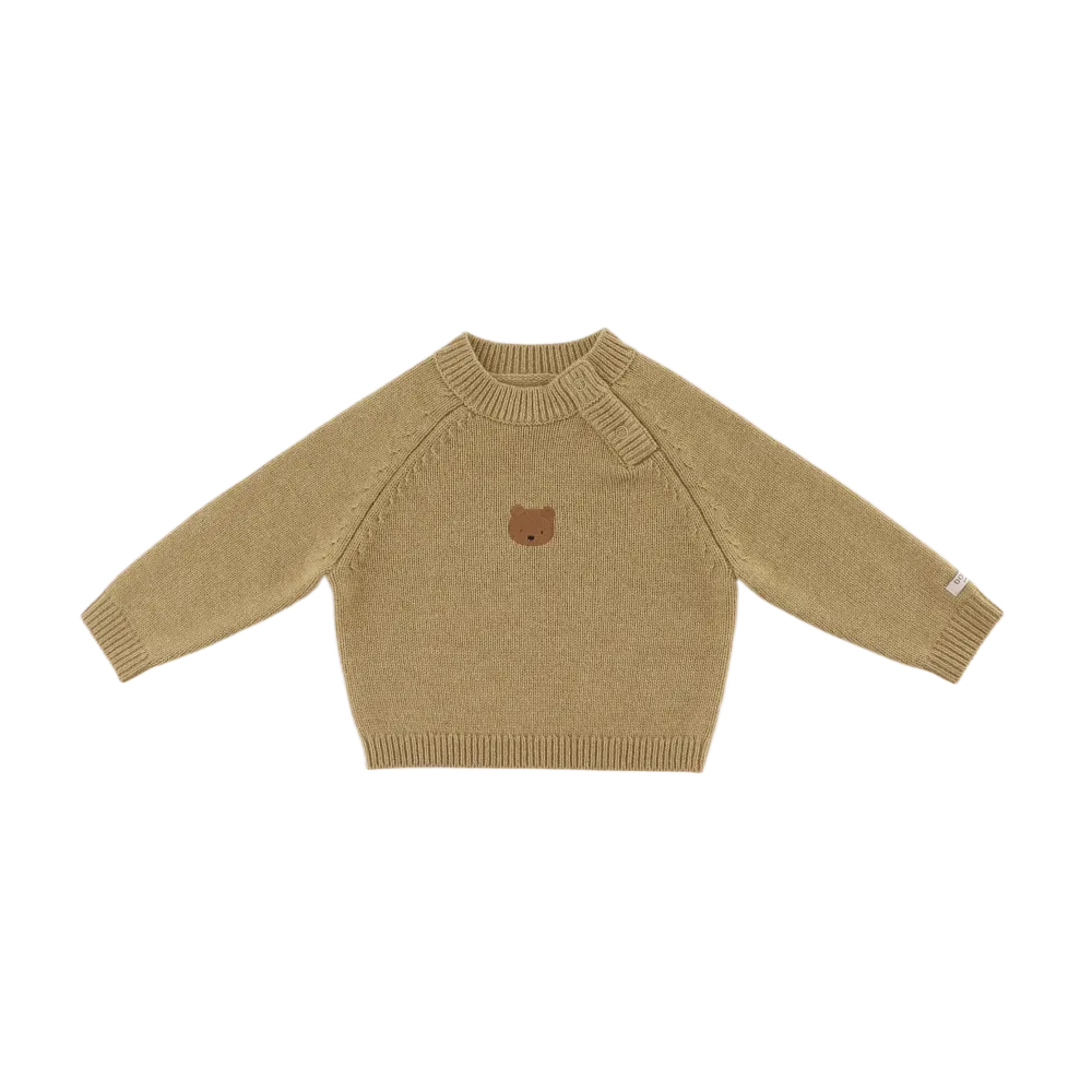 Donsje - sweter niemowlęcy z wełny merino Sibbe Bear