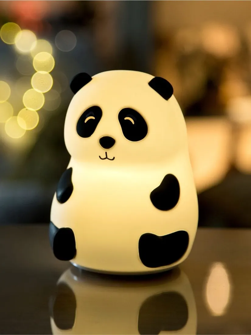 Rabbit & Friends - panda lampka silikonowa biała
