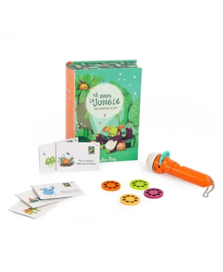 Moulin Roty - lampka z projektorem opowieści z książek Dans La Jungle Moulin Roty - lampka z projektorem opowieści z książek Dans La Jungle