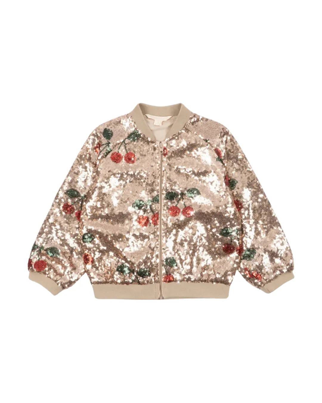 Konges Sløjd - kurtka bomberka cekinowa Starla Ma Grande Cerise Blush