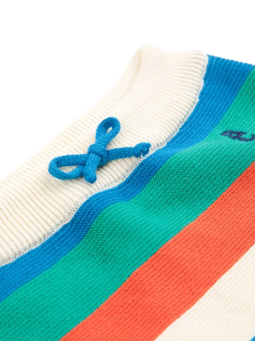 BOBO CHOSES - dzianinowe szorty dziecięce w paski off wihte złamana biel BOBO CHOSES - dzianinowe szorty dziecięce w paski off wihte złamana biel