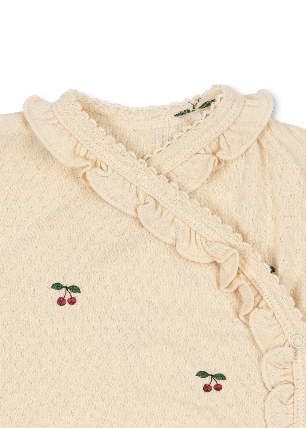 Konges Sløjd - body Sui Newborn Frill Cherry