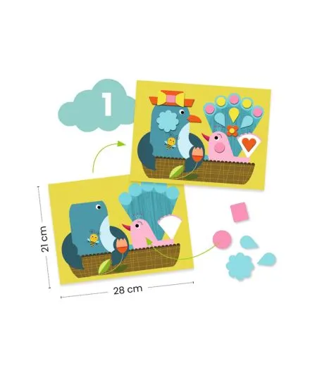 Djeco - zestaw kreatywny 6w1 Kotek i przyjaciele