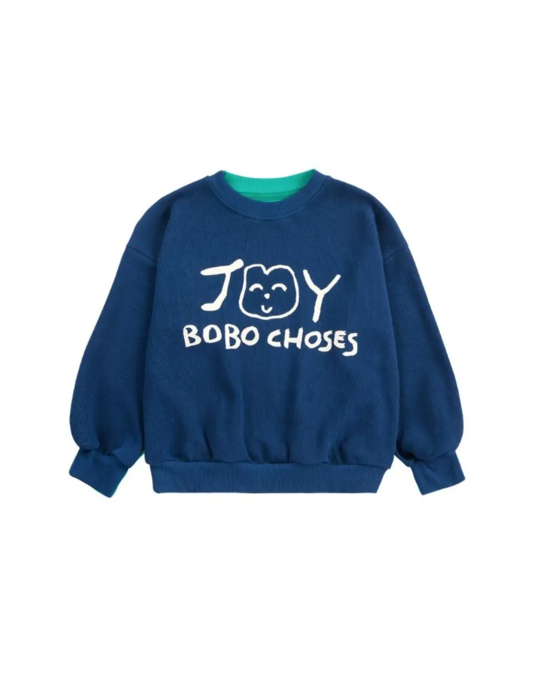 BOBO CHOSES - bluza dziecięca Smiling z uśmiechem navy blue granatowa