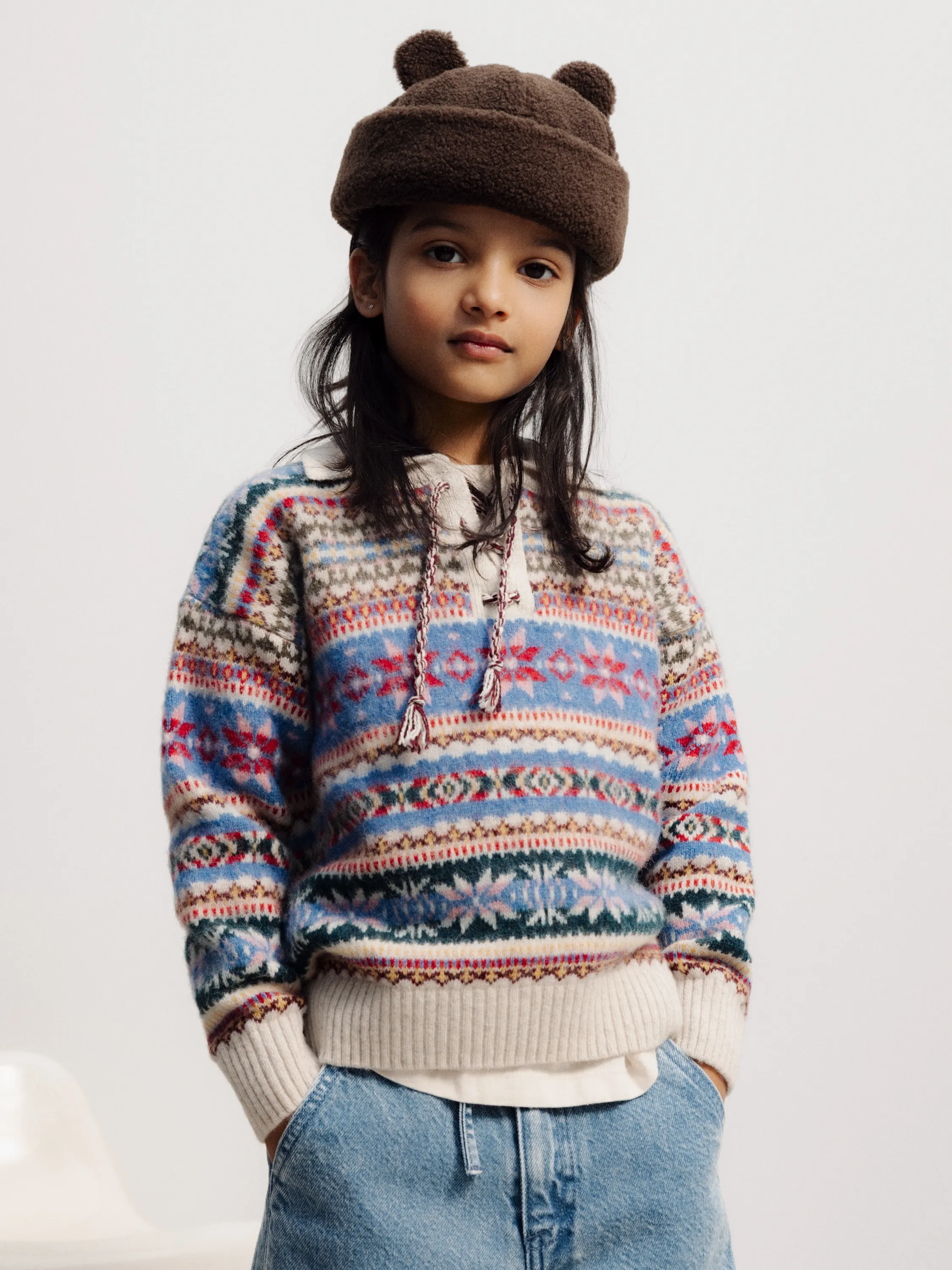 The New Society - dzianinowe polo Caia Jacquard