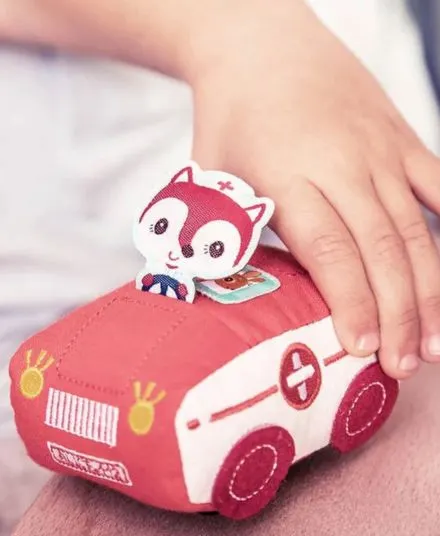 Lilliputiens - miękkie auto z napędem pull-back Lisiczka Alice