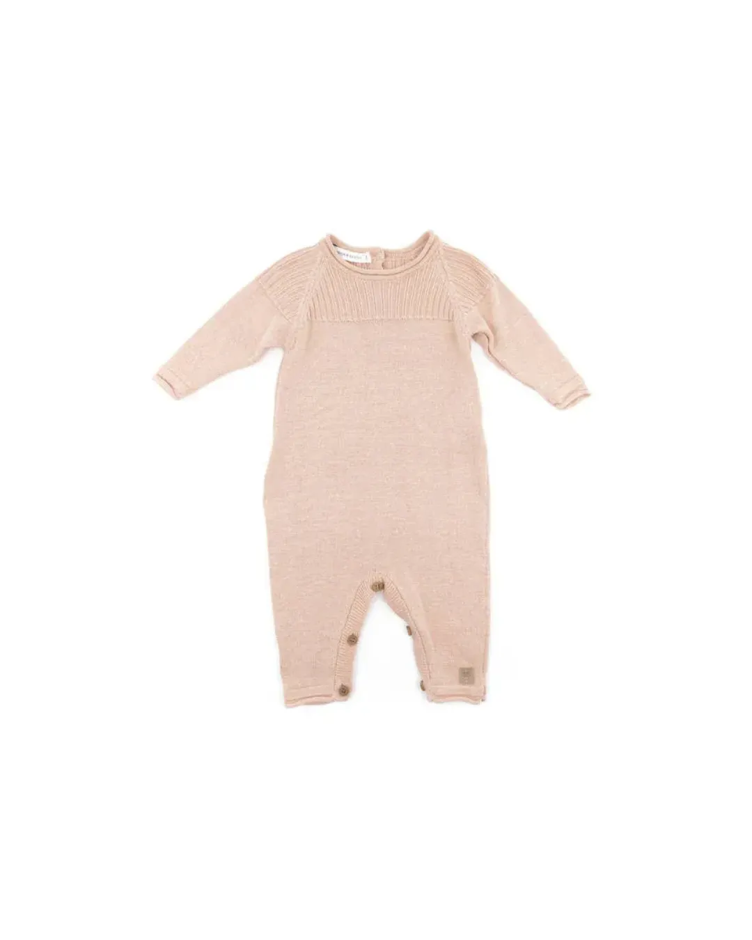 Bamboom - dzianinowy pajacyk bez stópek różowy