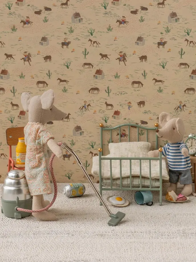 Maileg - łóżko pojedyncze vintage dla myszek Mint Maileg - łóżko pojedyncze vintage dla myszek Mint