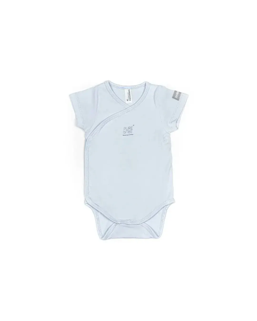 Bamboom - bambusowe body kopertowe z krótkim rękawem niebieskie