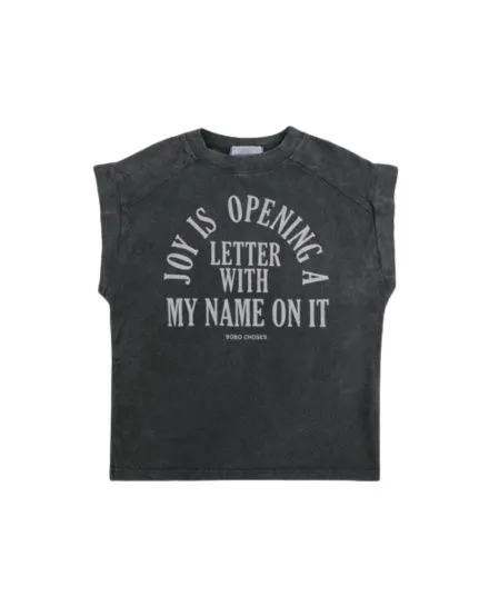 BOBO CHOSES - koszulka dziecięca T-shirt bez rękawów Joy Is sleveless dark grey BOBO CHOSES - koszulka dziecięca T-shirt bez rękawów Joy Is sleveless dark grey