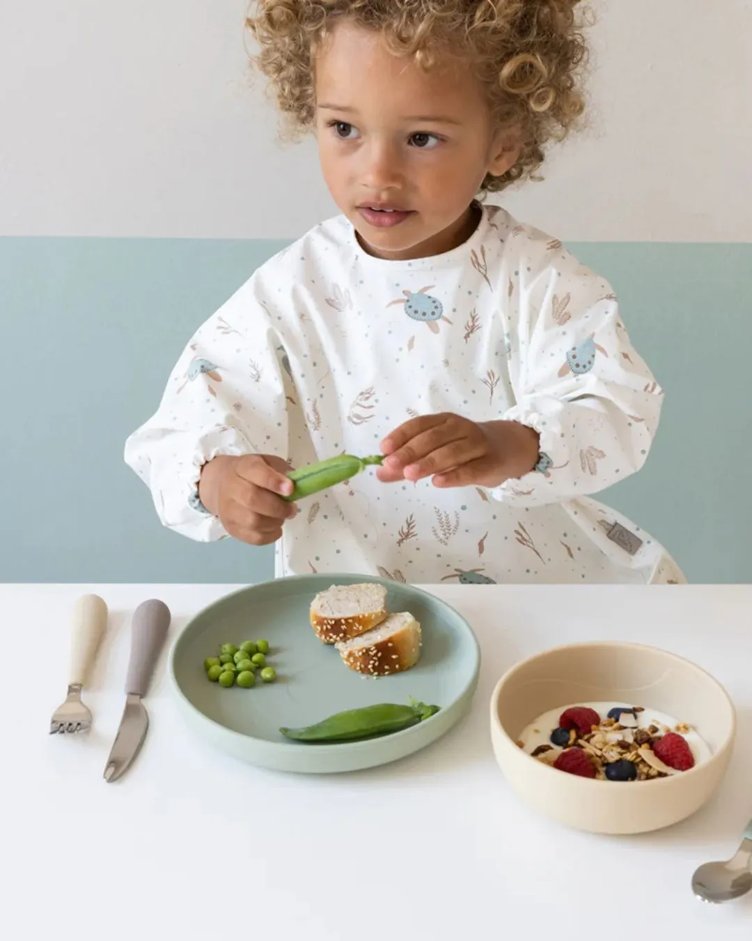 Cam Cam Copenhagen - śliniaczek z długimi rękawami Sea Garden Cam Cam Copenhagen - śliniaczek z długimi rękawami Sea Garden