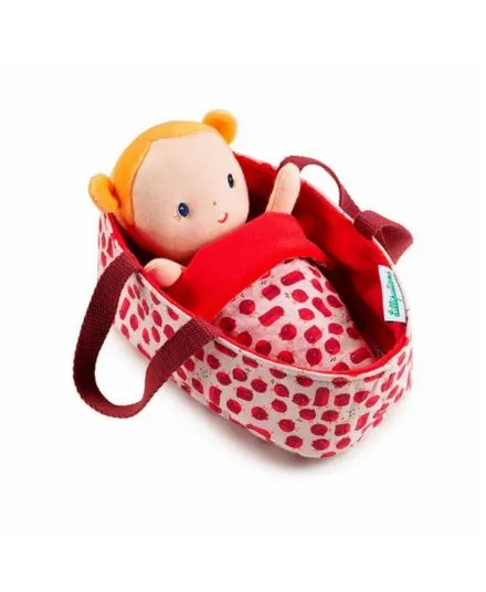 Lilliputiens - lalka dzidziuś z nosidełkiem, ubrankiem i kocykiem Agathe 